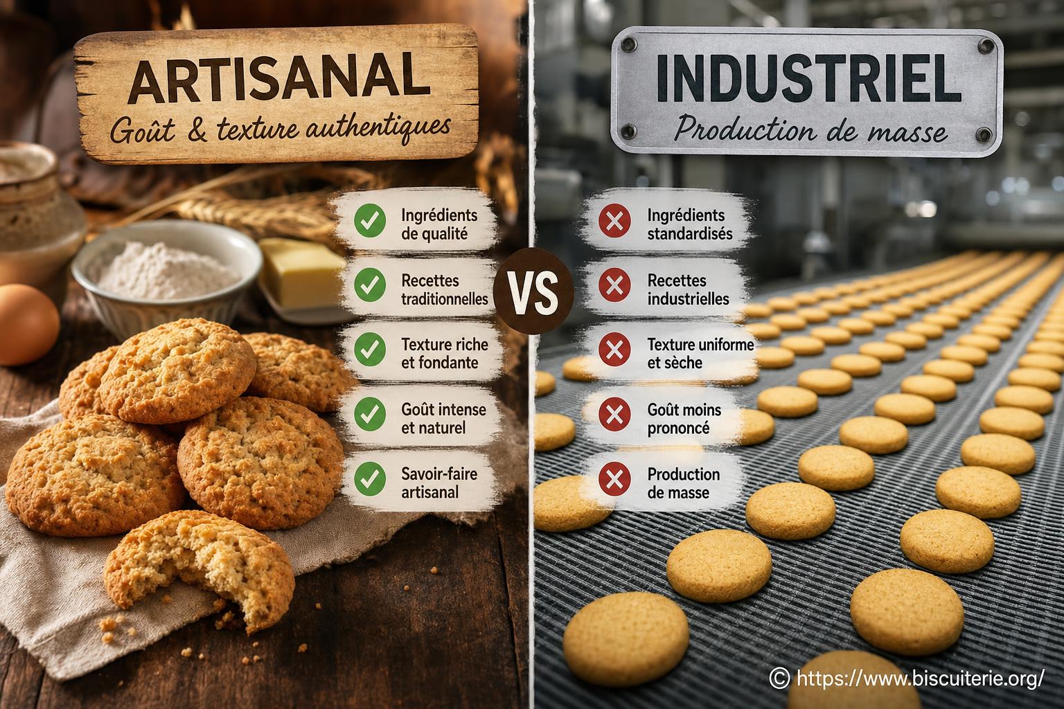 Comparatif goût et texture : biscuits artisanaux vs industriels