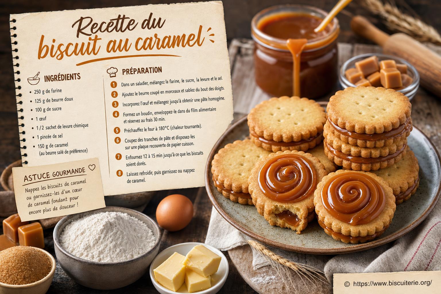 Recette du biscuit au caramel : comment réussir un biscuit moelleux et gourmand