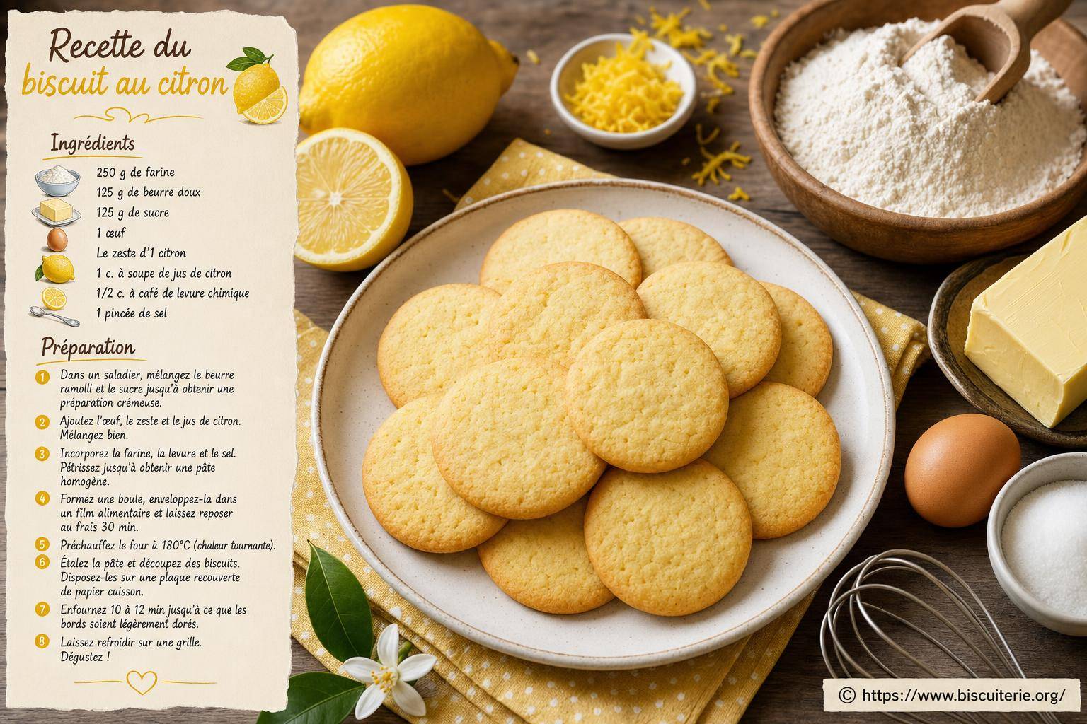 Recette du biscuit au citron : comment réussir des biscuits maison savoureux ?